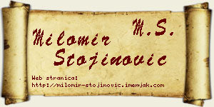 Milomir Stojinović vizit kartica